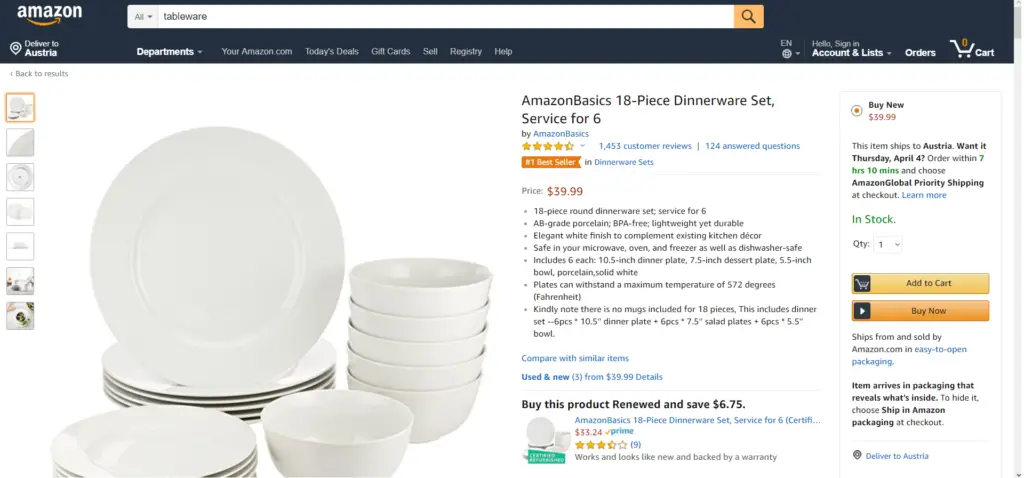 Formatting Amazon product title for cookware