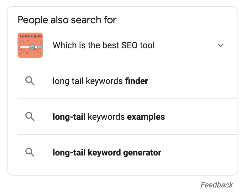 how to find long-tail keywords on Google