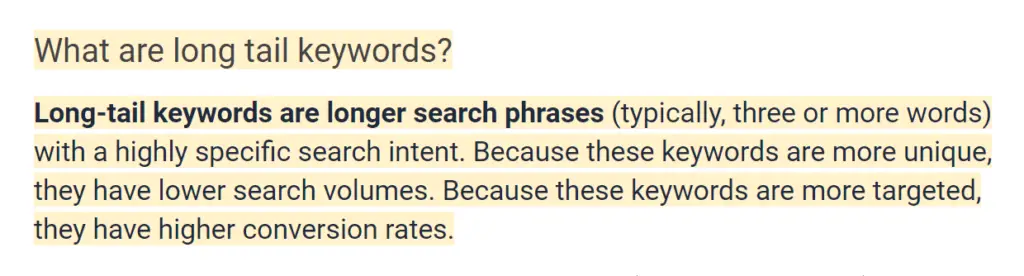 what are long-tail keywords